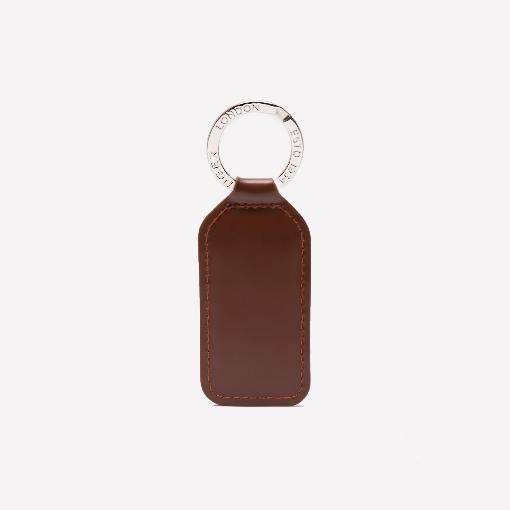 Bridle Hide Rectangular Key Ring - Image 5